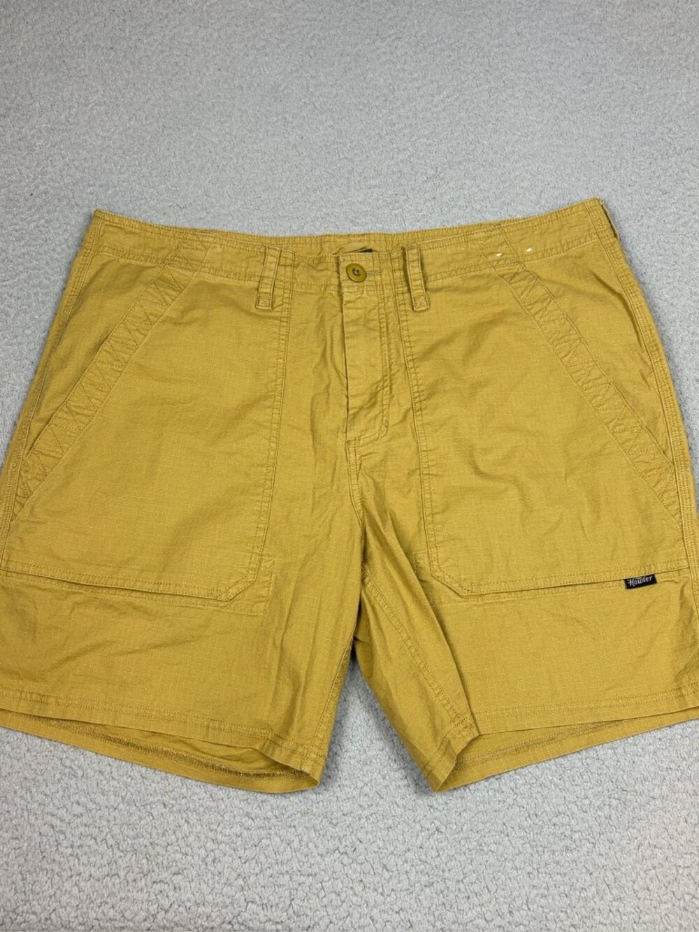 Howler Brothers Shorts Mens Size 36 Brown Ripstop Hiking Outdoor Casual